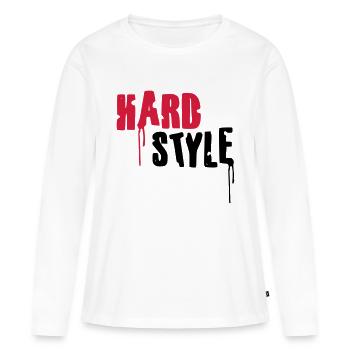 Hardstyle - T-shirt manches longues Premium bio Femme - blanc - Devant - Julia (174cm)