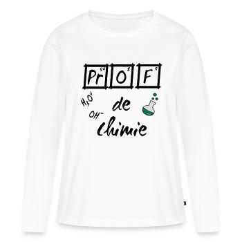 Je suis prof de chimie ballon - Frauen Premium Bio Langarmshirt - Weiß - Vorne - Julia (174cm)