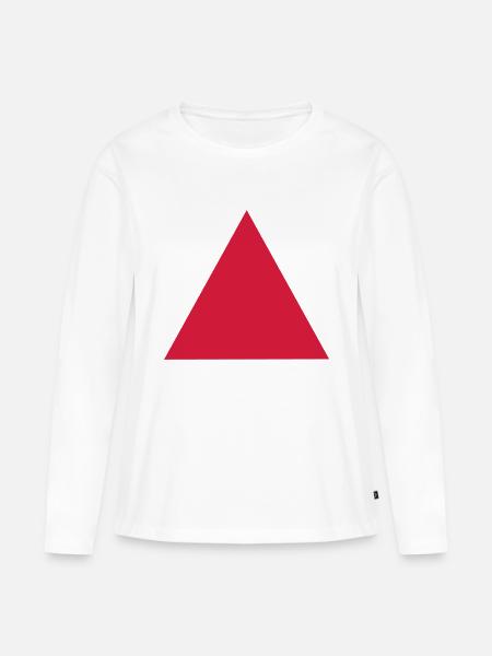 Dreieck - Frauen Premium Bio Langarmshirt - Weiß