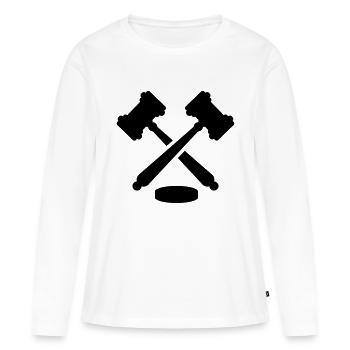 Juge - T-shirt manches longues Premium bio Femme - blanc - Devant - Julia (174cm)