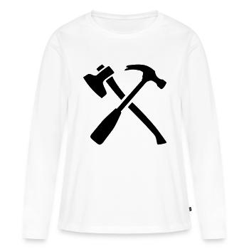 Tools - Women's Premium Organic Long Sleeve Shirt - white - Front - Julia (174cm)