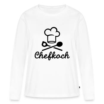 Chefkoch - Frauen Premium Bio Langarmshirt - Weiß - Vorne - Julia (174cm)