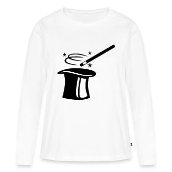Magicien - T-shirt manches longues Premium bio Femme - blanc - Devant - Julia (174cm)