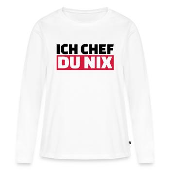 Chef - Frauen Premium Bio Langarmshirt - Weiß - Vorne - Julia (174cm)