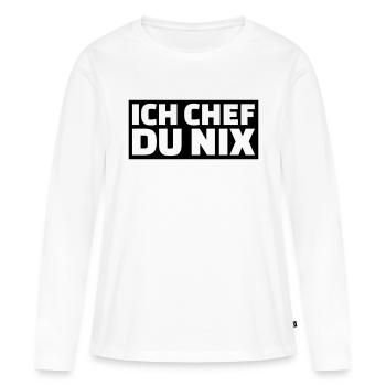 Chef - Frauen Premium Bio Langarmshirt - Weiß - Vorne - Julia (174cm)