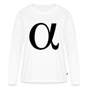 Alpha - T-shirt manches longues Premium bio Femme - blanc - Devant - Julia (174cm)