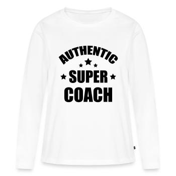 Coach / Coaching / Entraineur / Sport - T-shirt manches longues Premium bio Femme - blanc - Devant - Julia (174cm)