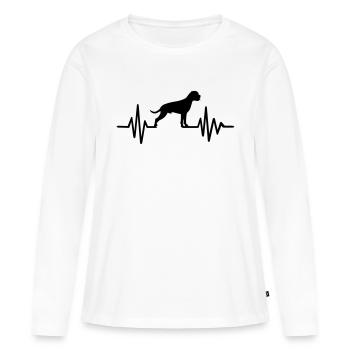 Boxer - T-shirt manches longues Premium bio Femme - blanc - Devant - Julia (174cm)