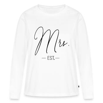 mrs_est - Women's Premium Organic Long Sleeve Shirt - white - Front - Julia (174cm)