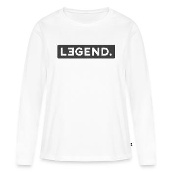 LEGEND & LEGACY - T-shirt manches longues Premium bio Femme - blanc - Devant - Julia (174cm)