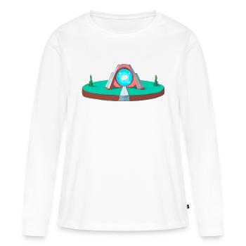 Spaceship - Women's Premium Organic Long Sleeve Shirt - white - Front - Julia (174cm)