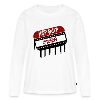 Hip Hop Crew - Frauen Premium Bio Langarmshirt - Weiß - Vorne - Julia (174cm)