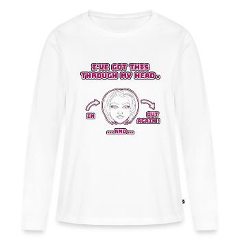 Design drôle et non réfléchi / dictons drôles - T-shirt manches longues Premium bio Femme - blanc - Devant - Julia (174cm)