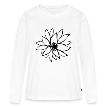 Flower Flower Plant - Women's Premium Organic Long Sleeve Shirt - white - Front - Julia (174cm)