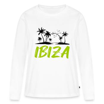 ibiza - Frauen Premium Bio Langarmshirt - Weiß - Vorne - Julia (174cm)