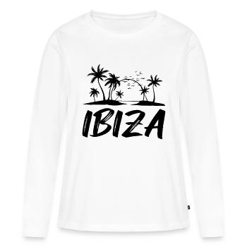ibiza - Frauen Premium Bio Langarmshirt - Weiß - Vorne - Julia (174cm)
