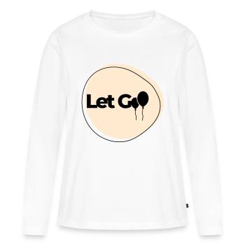 Lâche-le - T-shirt manches longues Premium bio Femme - blanc - Devant - Julia (174cm)