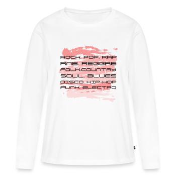 Design de style abstrait. Styles de musique. - T-shirt manches longues Premium bio Femme - blanc - Devant - Julia (174cm)