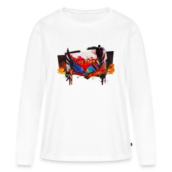 Liberté artistique 2024 - T-shirt manches longues Premium bio Femme - blanc - Devant - Julia (174cm)