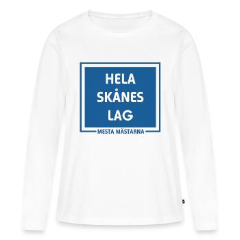 Toute l’équipe de Scanie, principalement championne de Malmö - T-shirt manches longues Premium bio Femme - blanc - Devant - Julia (174cm)