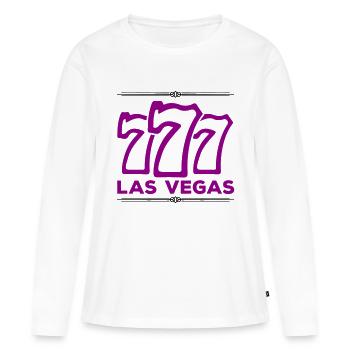 Las Vegas 777 - T-shirt manches longues Premium bio Femme - blanc - Devant - Julia (174cm)