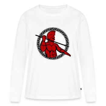 Spartiates - T-shirt manches longues Premium bio Femme - blanc - Devant - Julia (174cm)