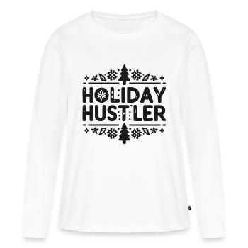 Holiday Hustler - Women's Premium Organic Long Sleeve Shirt - white - Front - Julia (174cm)