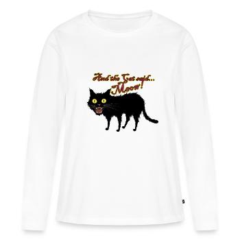 Und die Katze sagte Miau - Frauen Premium Bio Langarmshirt - Weiß - Vorne - Julia (174cm)