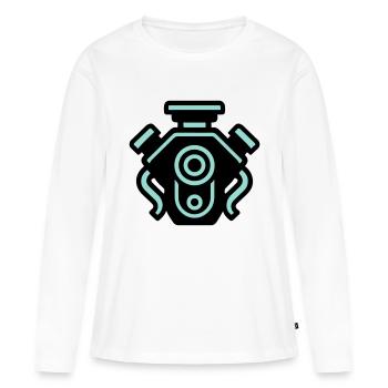 Engine Mechanic Tuning - Women's Premium Organic Long Sleeve Shirt - white - Front - Julia (174cm)