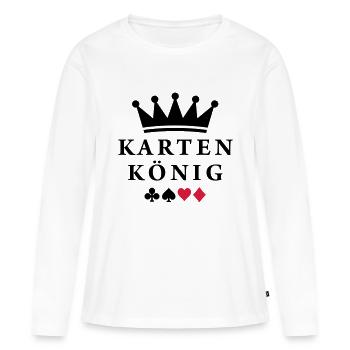karten_koenig - T-shirt manches longues Premium bio Femme - blanc - Devant - Julia (174cm)