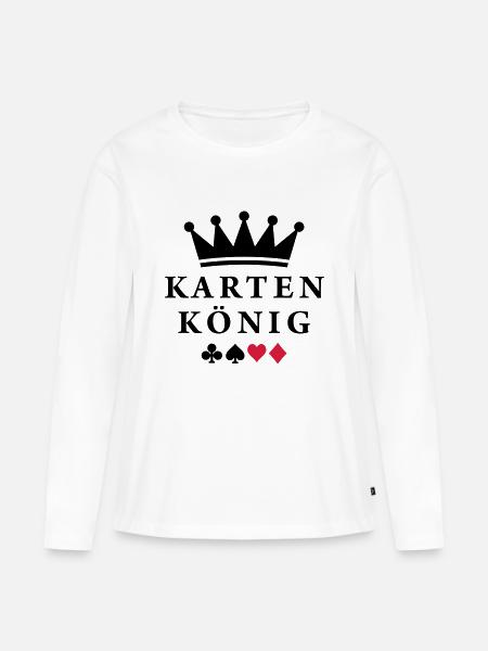 karten_koenig - Frauen Premium Bio Langarmshirt - Weiß