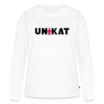 Unique - T-shirt manches longues Premium bio Femme - blanc - Devant - Julia (174cm)