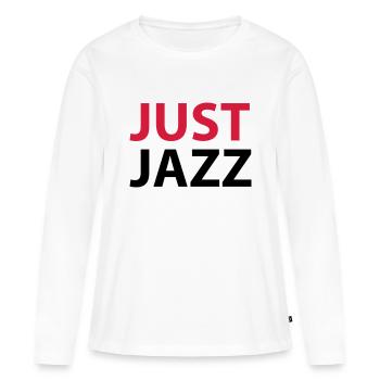 Just Jazz - Frauen Premium Bio Langarmshirt - Weiß - Vorne - Julia (174cm)