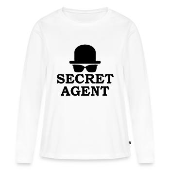 Secret Agent Sonnenbrille - Frauen Premium Bio Langarmshirt - Weiß - Vorne - Julia (174cm)