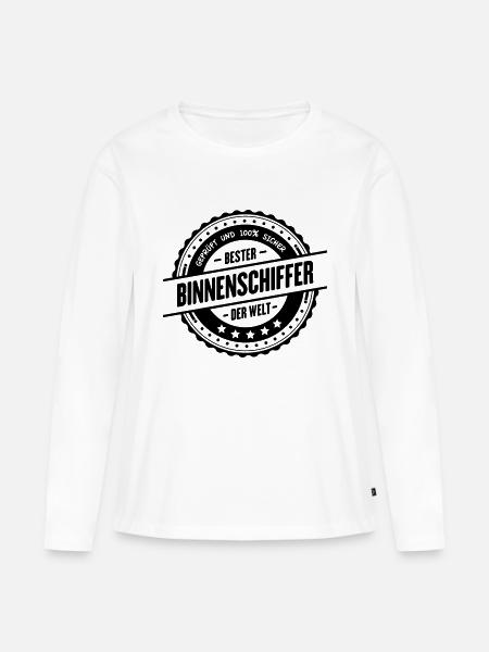 Bester Binnenschiffer - Frauen Premium Bio Langarmshirt - Weiß