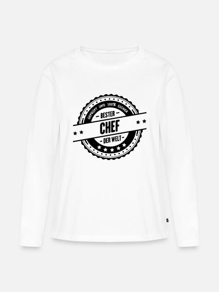 Bester Chef - Frauen Premium Bio Langarmshirt - Weiß
