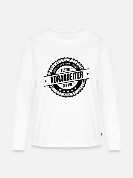 Bester Vorarbeiter - Frauen Premium Bio Langarmshirt - Weiß