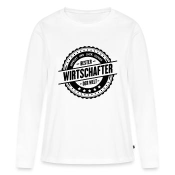 Bester Wirtschafter - Frauen Premium Bio Langarmshirt - Weiß - Vorne - Julia (174cm)