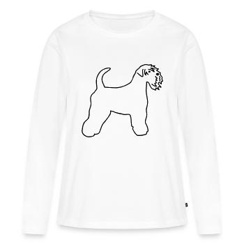 Irish Soft Coated Wheaten Terrier - T-shirt manches longues Premium bio Femme - blanc - Devant - Julia (174cm)