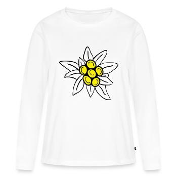 Edelweiss - Frauen Premium Bio Langarmshirt - Weiß - Vorne - Julia (174cm)