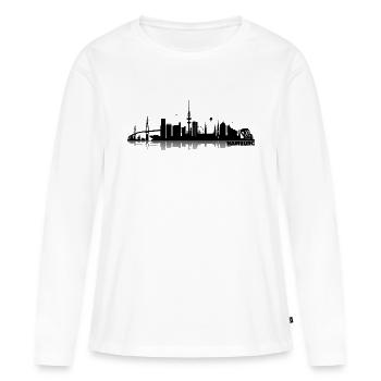Hambourg 05 - T-shirt manches longues Premium bio Femme - blanc - Devant - Julia (174cm)