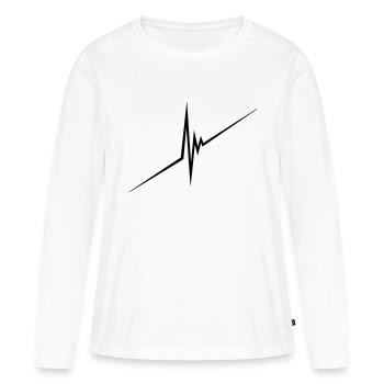 pulse - Frauen Premium Bio Langarmshirt - Weiß - Vorne - Julia (174cm)