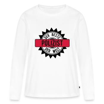 le meilleur 2c flic - T-shirt manches longues Premium bio Femme - blanc - Devant - Julia (174cm)