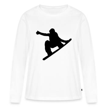 snowboarding - Frauen Premium Bio Langarmshirt - Weiß - Vorne - Julia (174cm)