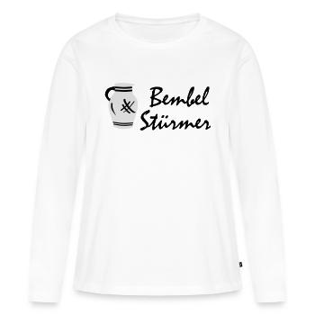 Bembel Stürmer #Bembeltown #Waldstadion #FFM - Frauen Premium Bio Langarmshirt - Weiß - Vorne - Julia (174cm)