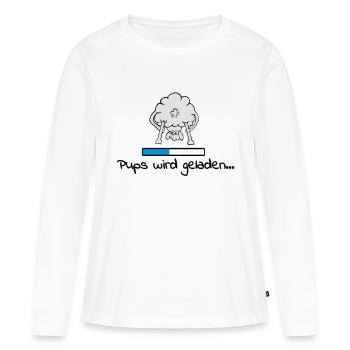 pups_geladen_3f - T-shirt manches longues Premium bio Femme - blanc - Devant - Julia (174cm)