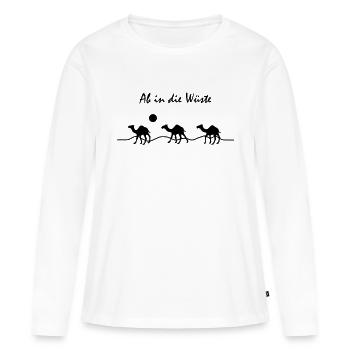 Off to the desert - Women's Premium Organic Long Sleeve Shirt - white - Front - Julia (174cm)