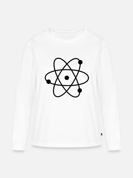 atom - Frauen Premium Bio Langarmshirt - Weiß