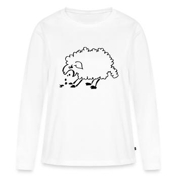 Kotzendes Schaf - Frauen Premium Bio Langarmshirt - Weiß - Vorne - Julia (174cm)