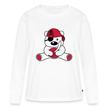 matrose pirat kapitaen saebel seeraeuber boot schi - Frauen Premium Bio Langarmshirt - Weiß - Vorne - Julia (174cm)
